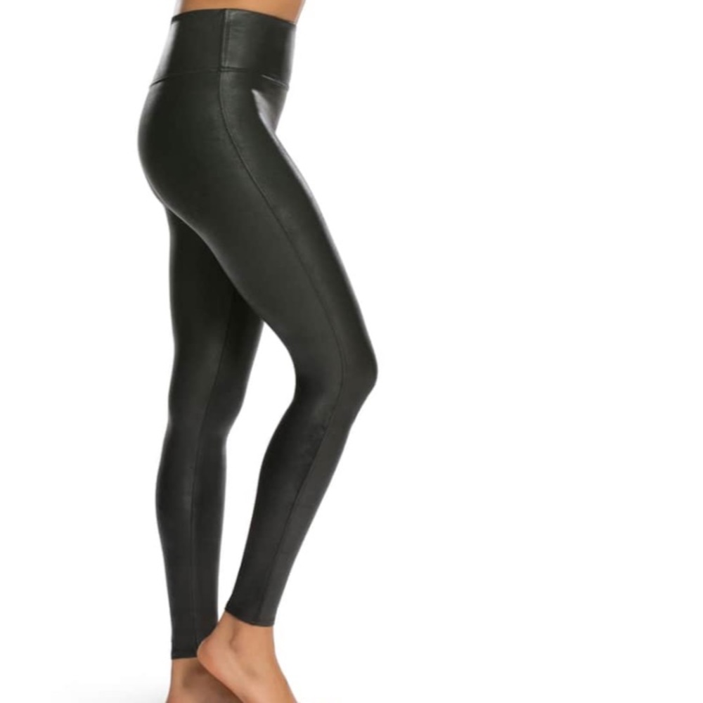 Spanx faux leather leggings (medium- petite)